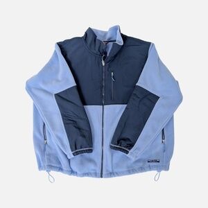 NWT Eddie Bauer Jacket Fleece Colour Block Sweater Zip-up Long Sleeve Warm